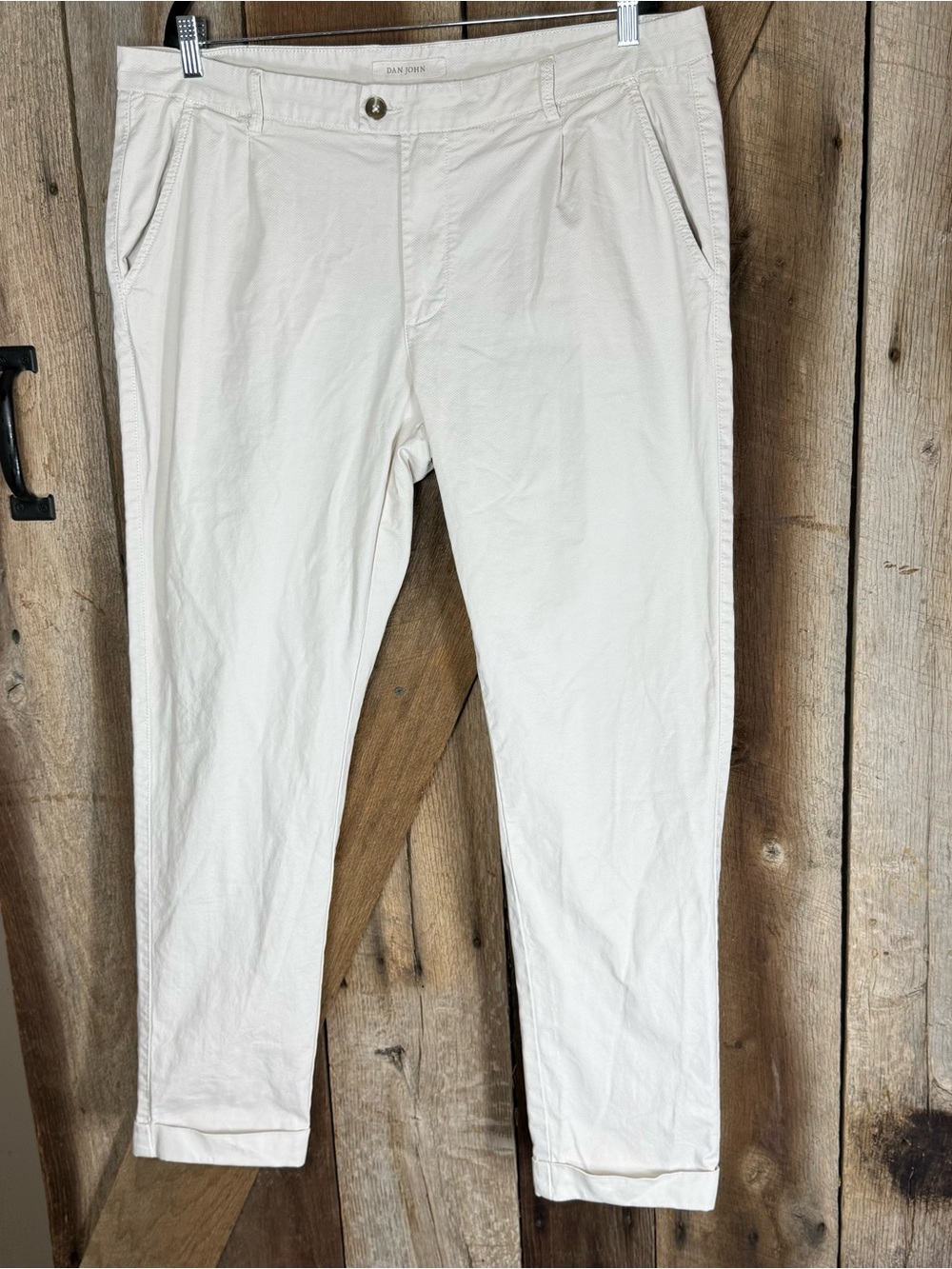 Dan John Men's texture Chino Pants khaki suit trousers size 40x30